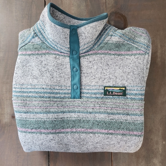 L.L. Bean Fleece Pullover Sweater - Size Small (S) - Picture 8 of 10